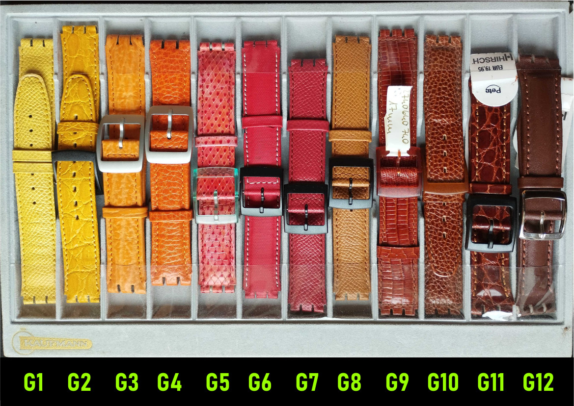Swatch Ersatz-Lederuhrbänder